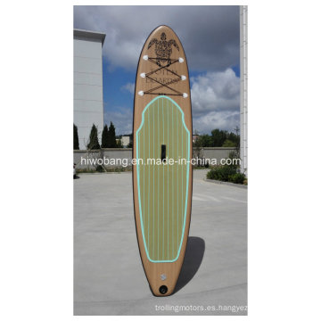 Color de madera inflable Sup Board